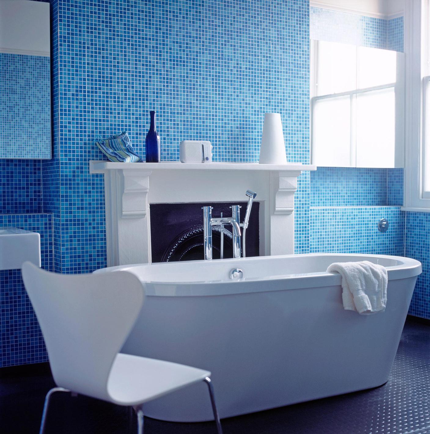 Bathroom with freestanding bath